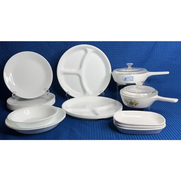 21 Pc Vintage CorningWare Lot – Radarange Browning Skillet, La Sauge + More - Picture 1 of 16
